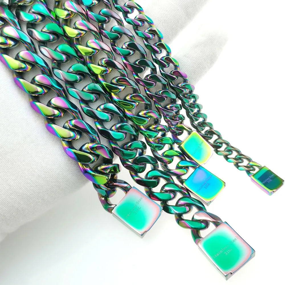 Vault592™ Rainbow Link Bracelet – Bold Stylish, Men Women