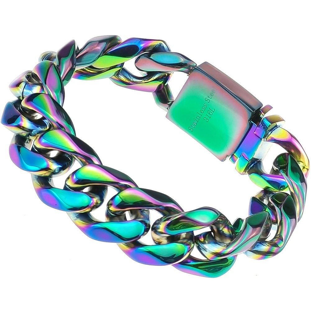 Vault592™ Rainbow Link Bracelet – Bold Stylish, Men Women