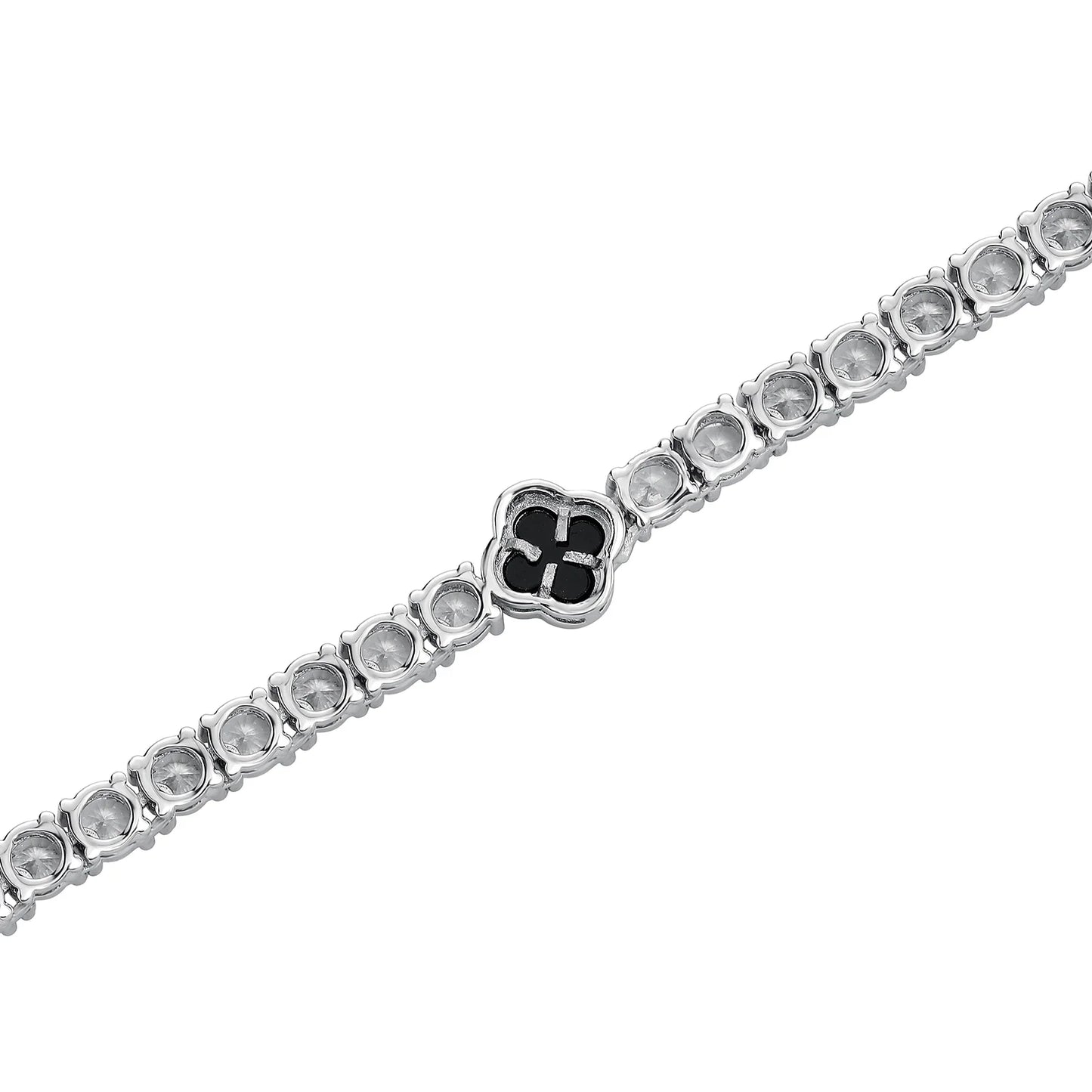 Vault592™ Iced Out Clover Tennis Chain & Bracelet Set – Bold, Stylish & Unique